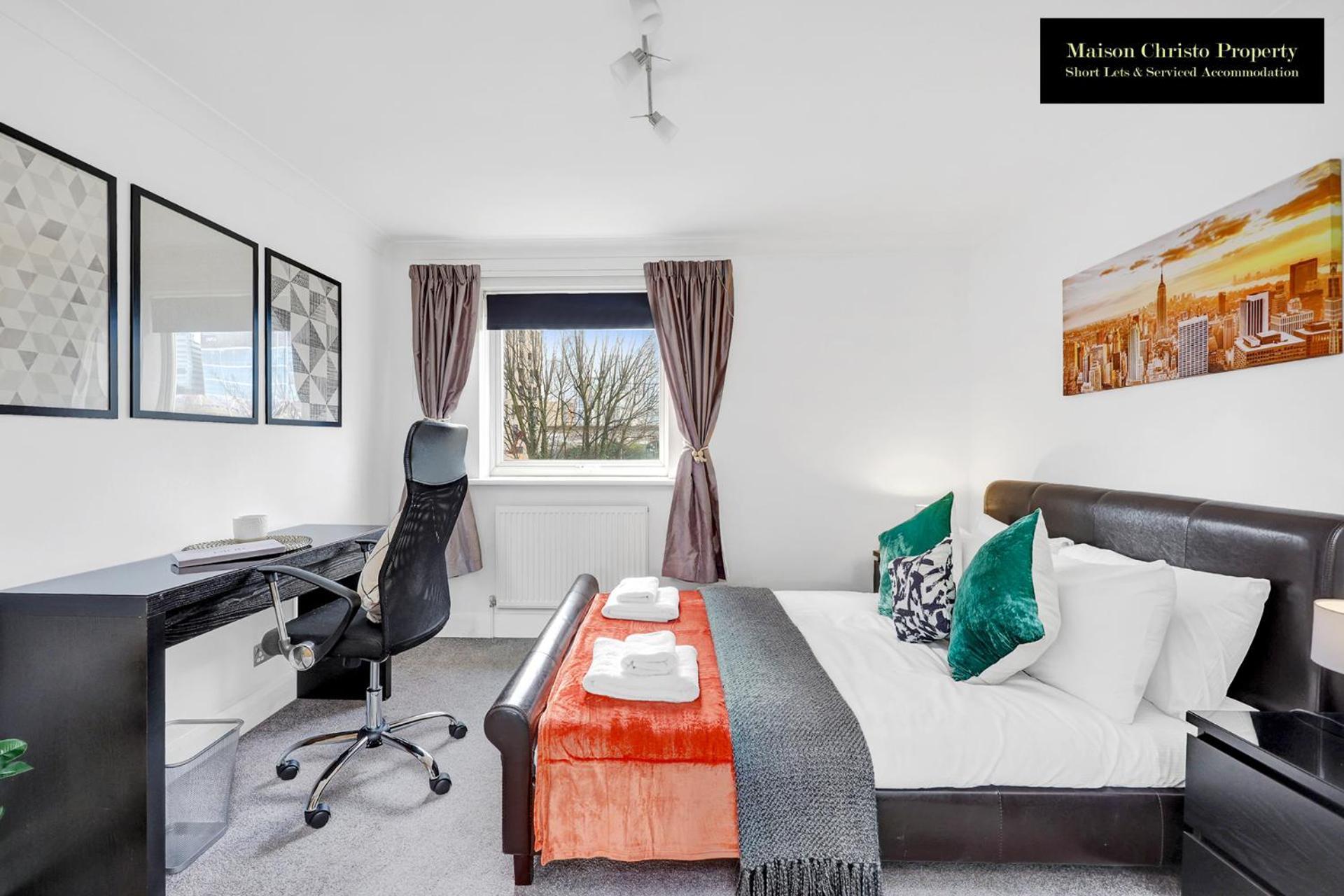 Apartment Caraway Heights 2bedroom Sleeps 6 In Canary Wharf, Free Parking, Near Excel, O2 & Airport By Maison Christo Short Lets & Serviced London