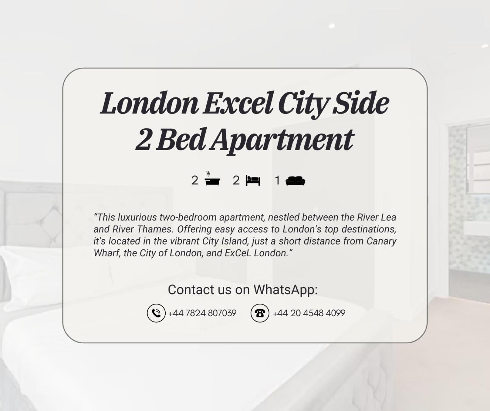 Apartment Excel Side 2 Bed London