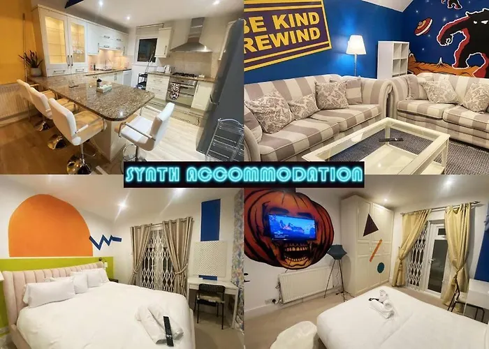 80S Retro 3 Bedroom Apartment In Wimbledon London Sleeps 6! Netflix Wifi And Arcade! Perfect For Families Business & Leisure Guests!