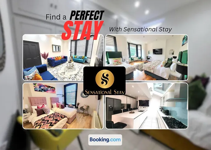 Spacious Six Bedrooms House By Sensational Stay Short Lets & Serviced Accommodation With 13 Beds, Free Parking, Free Wi-Fi & Balcony
