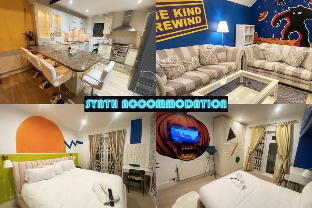 80s Retro 3 Bedroom In Wimbledon Sleeps 6! Netflix Wifi And Arcade! Perfect For Families Business & Leisure Guests! *