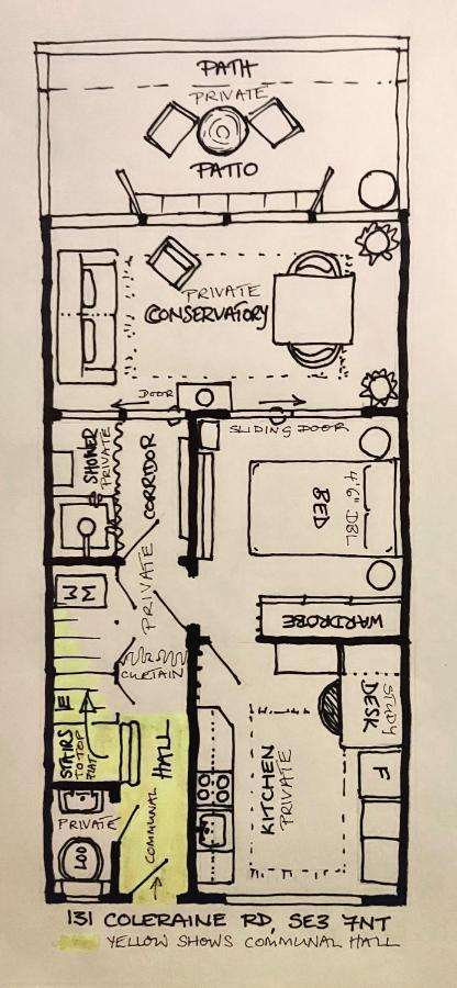 Appartement 1 Dbl Bed Ground Floor Modern Oriental Flat Greenwich Park Londen