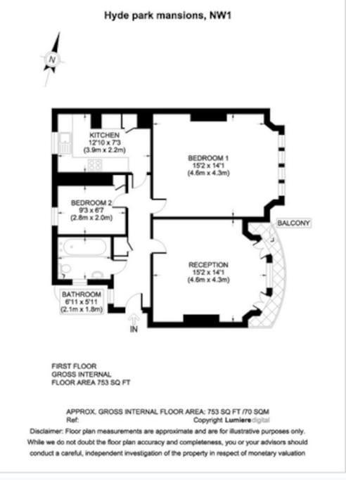 Appartement Elegant Bright Flat - Sleeps 5 Londen