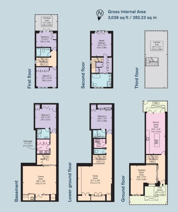 5 Double Bed Town House In South Kensington * London