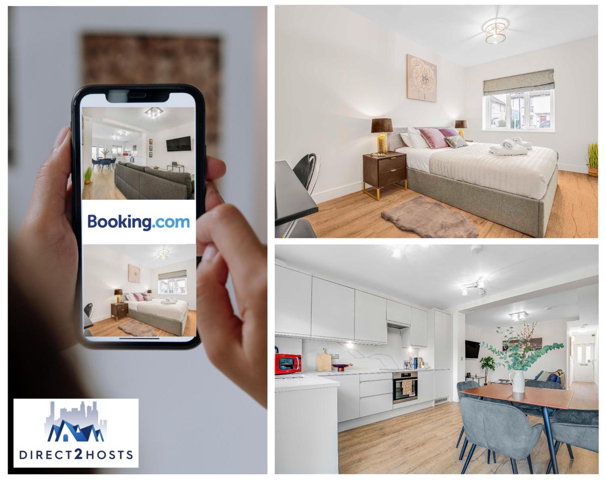 Stylish Two Bedroom By Direct2hosts Short Lets West Oasis With Workspace & Long *