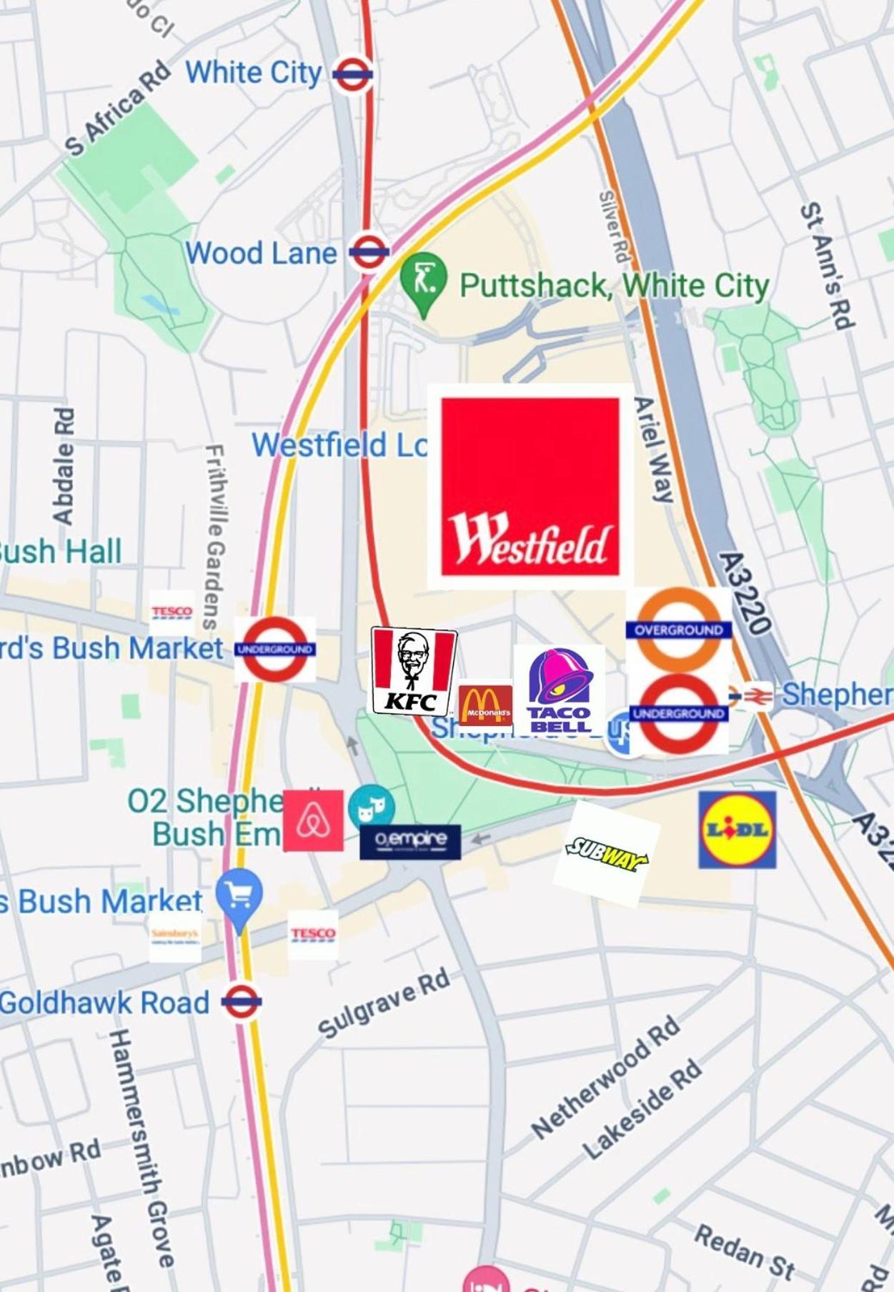 Westfield Shepherds Bush Guest house