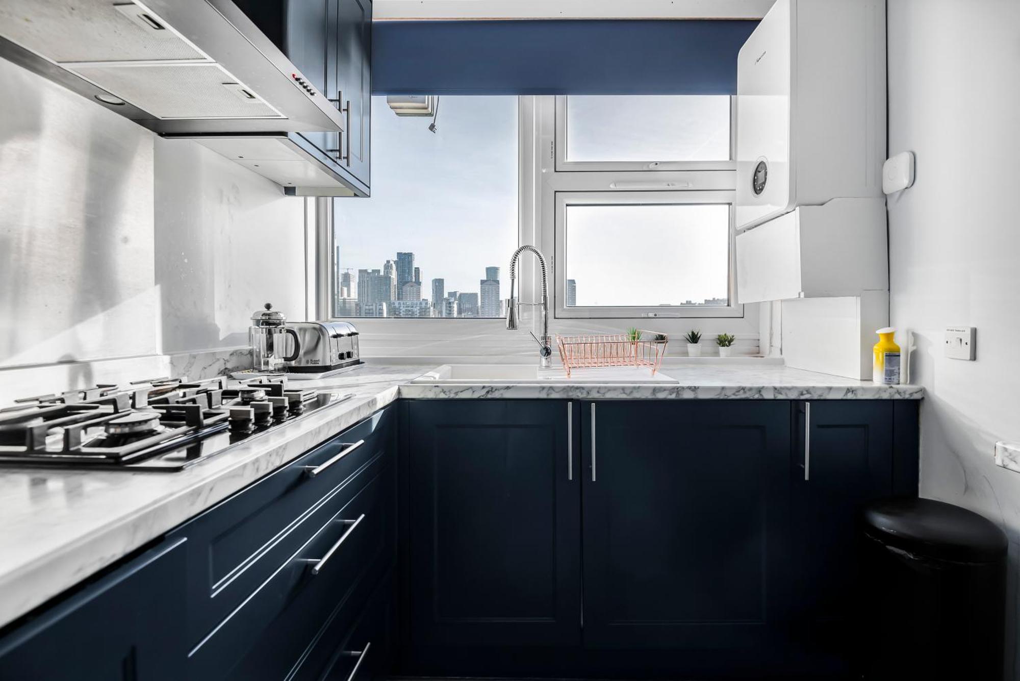 Stunning Massive Bedroom +direct Thames River View Accommodatie bij particulieren Londen