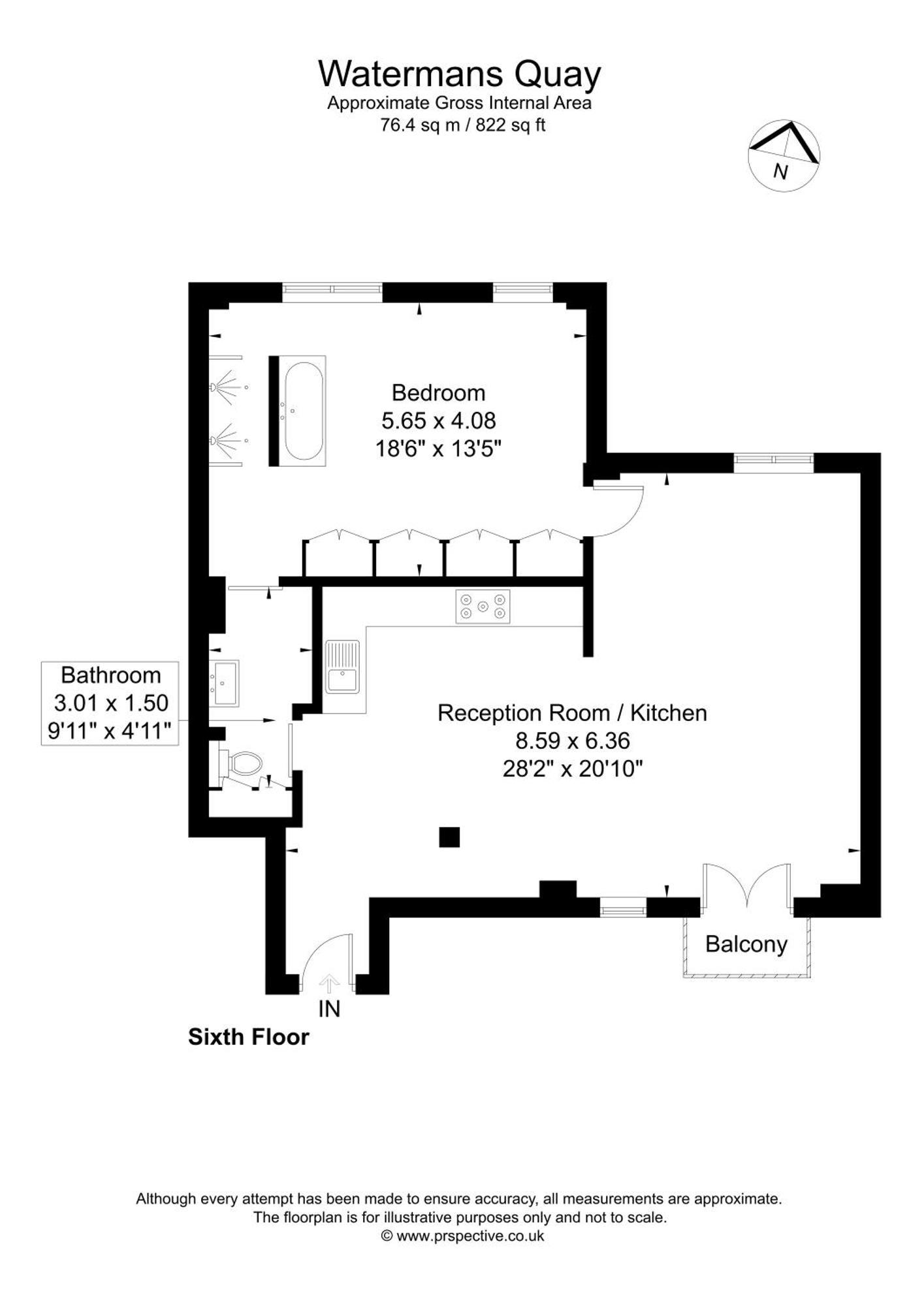 Beautiful 1 Bed On The River Apartment