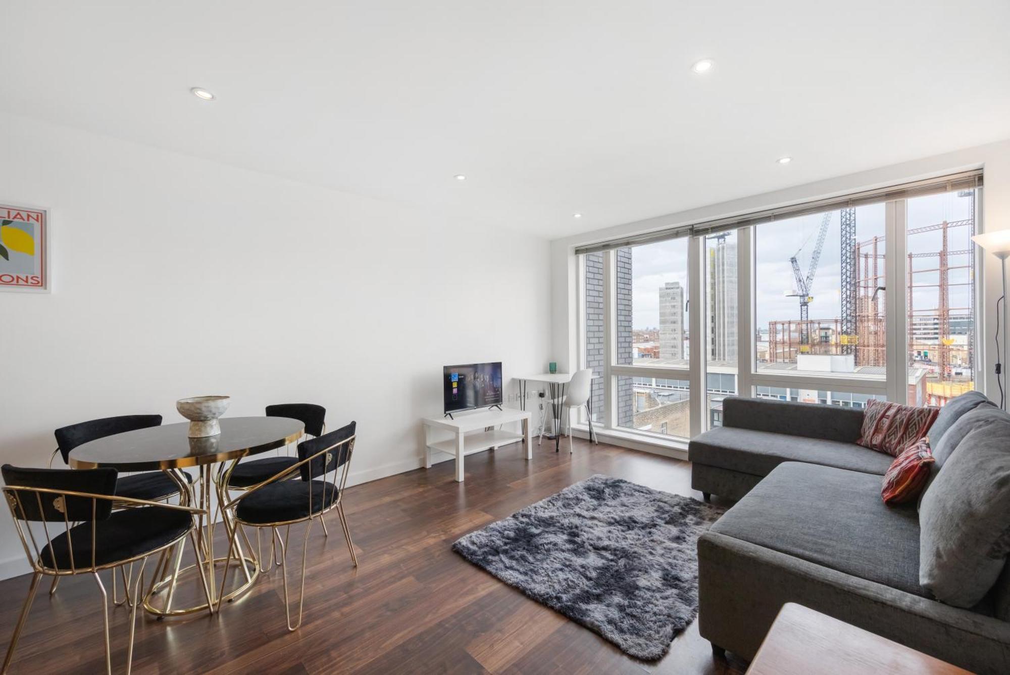Lift & Free Parking, Modern 1 Bed Flat In Shoreditch Next To Train Station Appartement