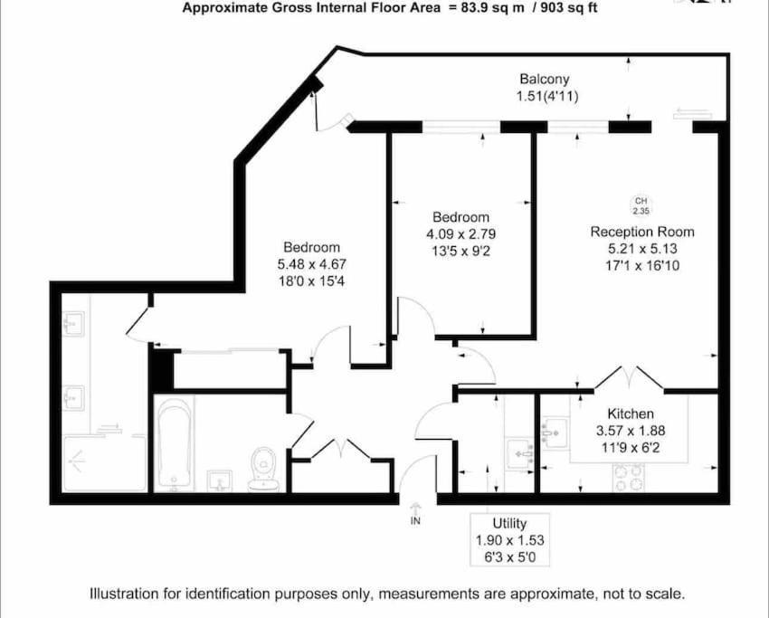 Stunning 2 Bed Thames River View - Apartment