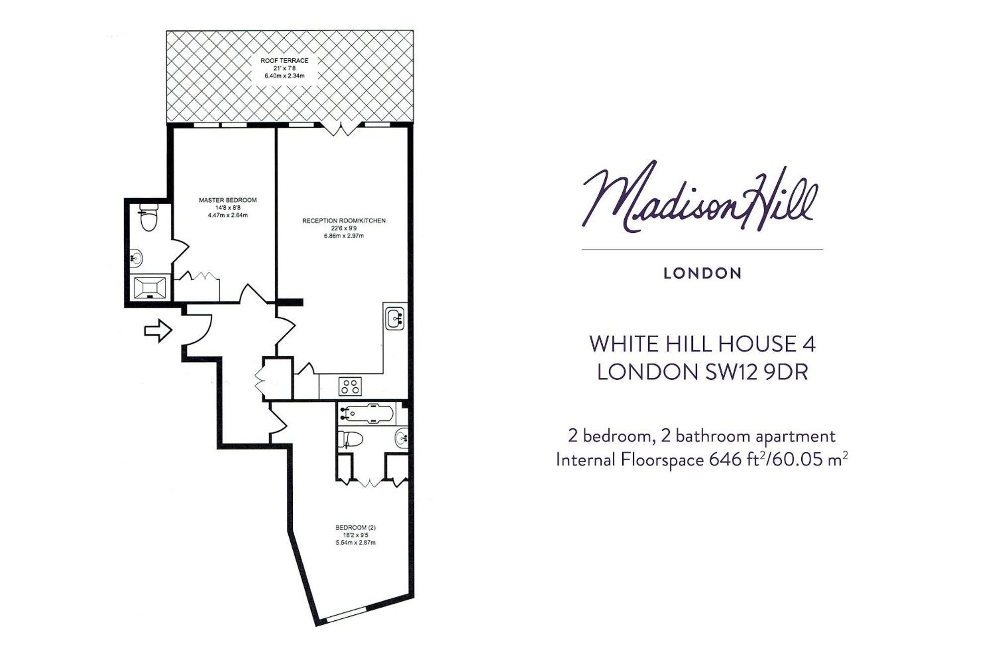 Madison Hill - White Hill House 4 - 2 Bedroom Flat * Londen