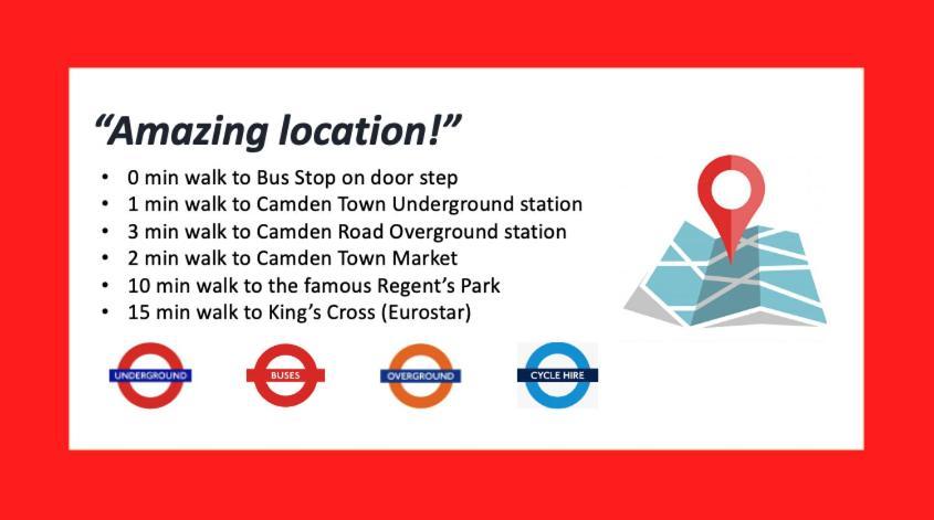 Privatunterkunft Stylish 1-minute Walk To Camden Town Metro, Shops, Cafes, Bars & Restaurants With Shared Bathrooms *