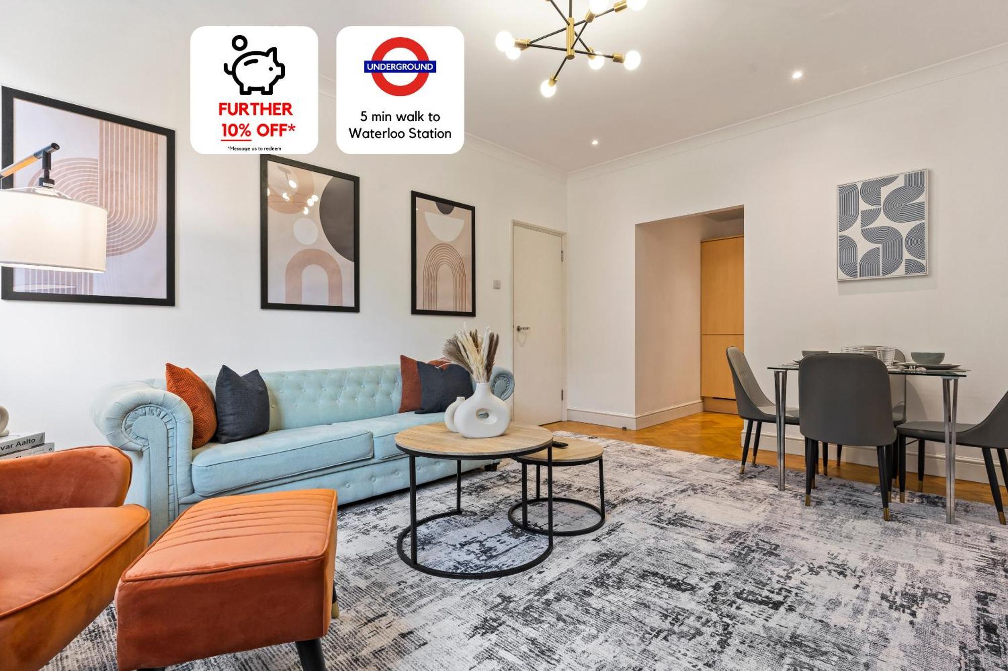 Apartment Waterloo - Modern & Spacious - Ideal For Business Workers And Families - 15 Min Walk From Bridge London