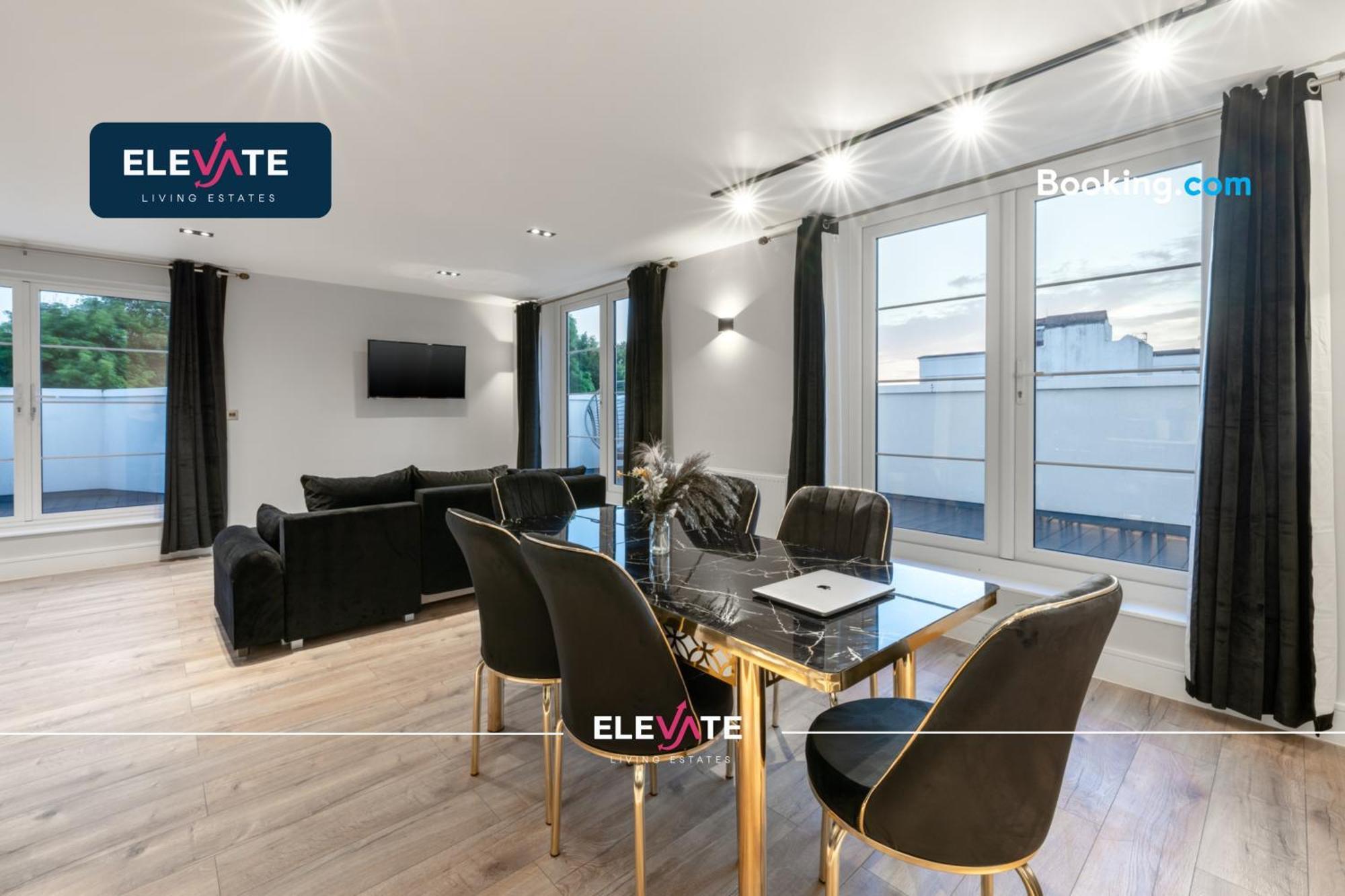 Apartment Premium Deals L Last-minute Escape L Wembley Stadium Location, Free Parking, Sleeps 8 L Elevate Living Estates Short Lets & Serviced Wembley London