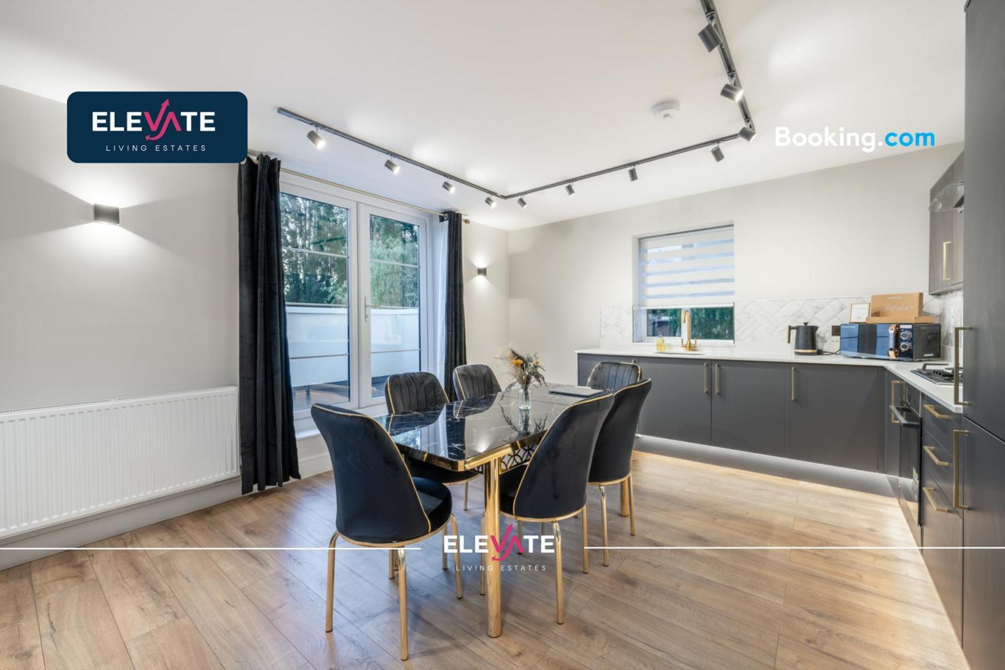 Premium Deals L Last-minute Escape L Wembley Stadium Location, Free Parking, Sleeps 8 L Elevate Living Estates Short Lets & Serviced Wembley * London