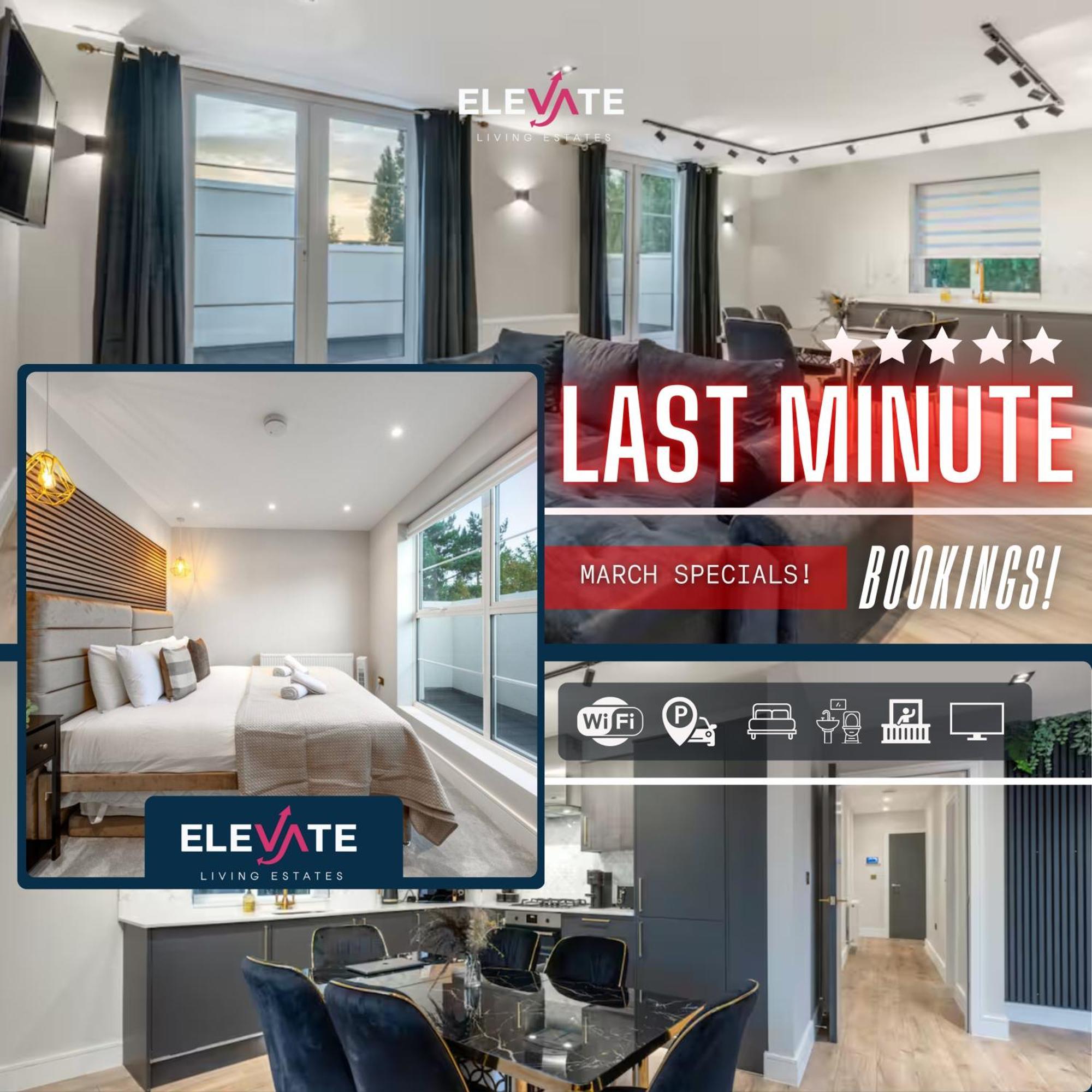 Apartment Premium Deals L Last-minute Escape L Wembley Stadium Location, Free Parking, Sleeps 8 L Elevate Living Estates Short Lets & Serviced Wembley *
