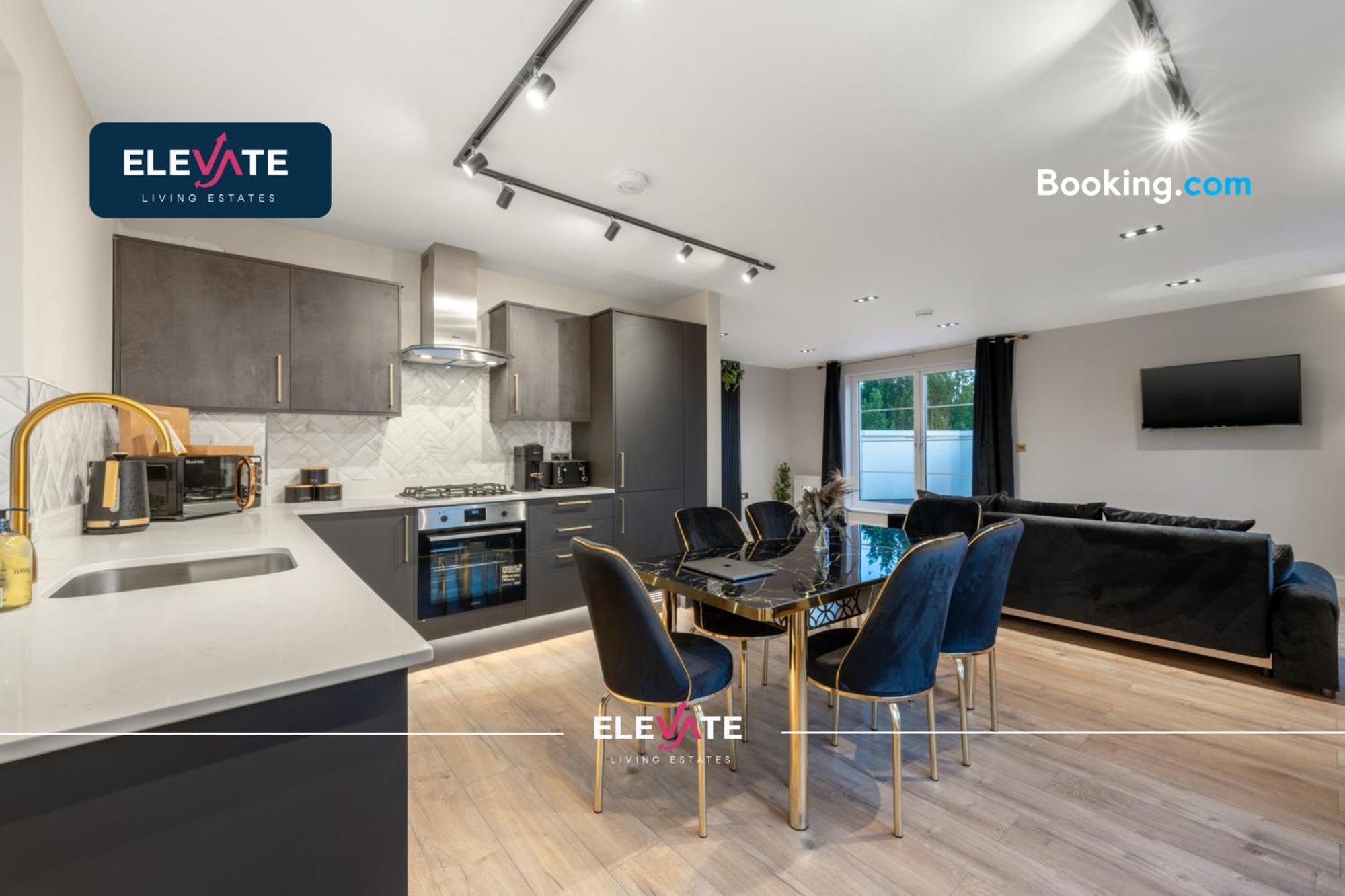 Premium Deals L Last-minute Escape L Wembley Stadium Location, Free Parking, Sleeps 8 L Elevate Living Estates Short Lets & Serviced Wembley *
