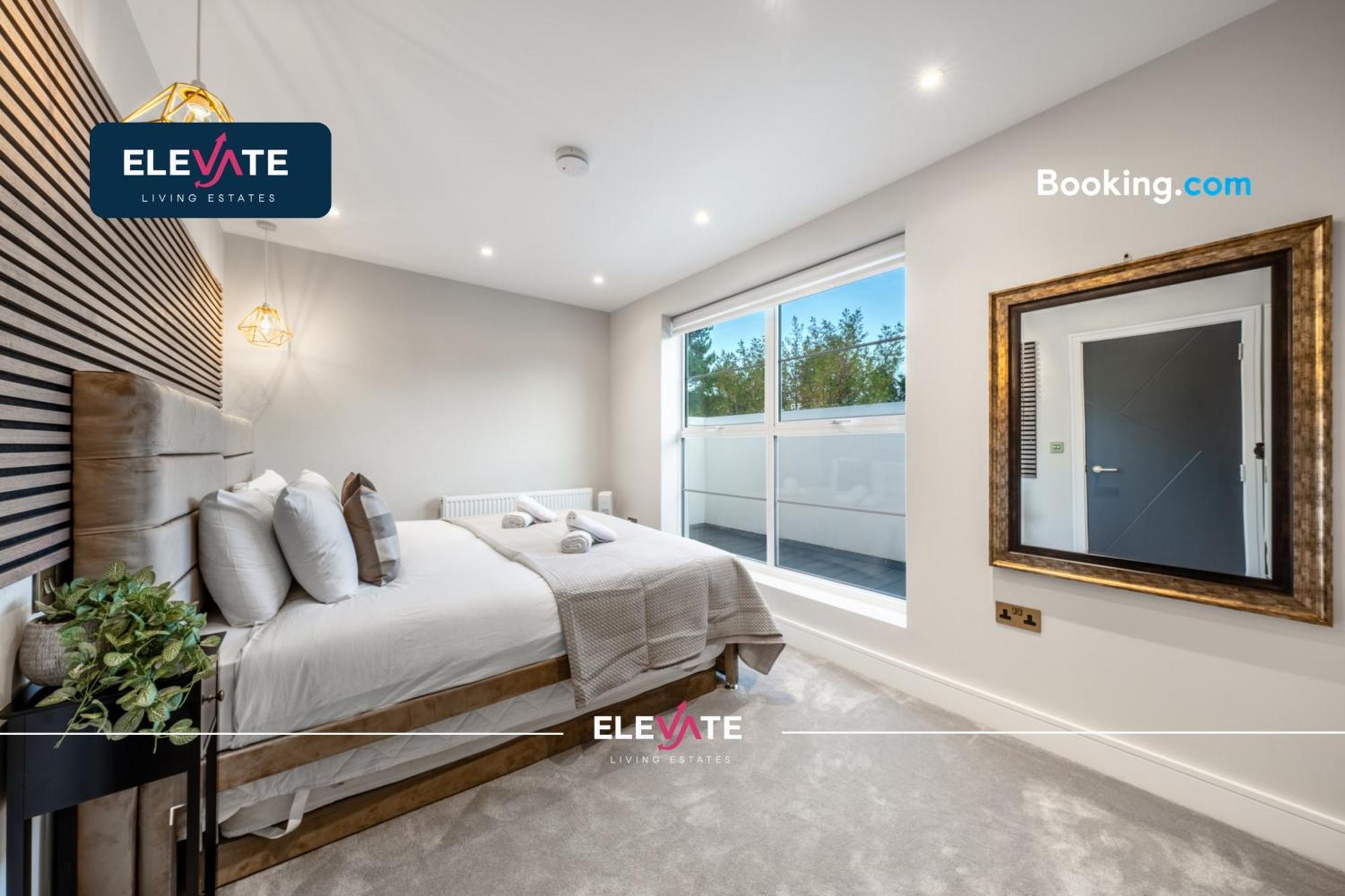 Premium Deals L Last-minute Escape L Wembley Stadium Location, Free Parking, Sleeps 8 L Elevate Living Estates Short Lets & Serviced Wembley Apartment *