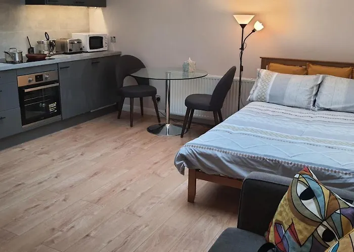 Large Bright Room With Kitchen