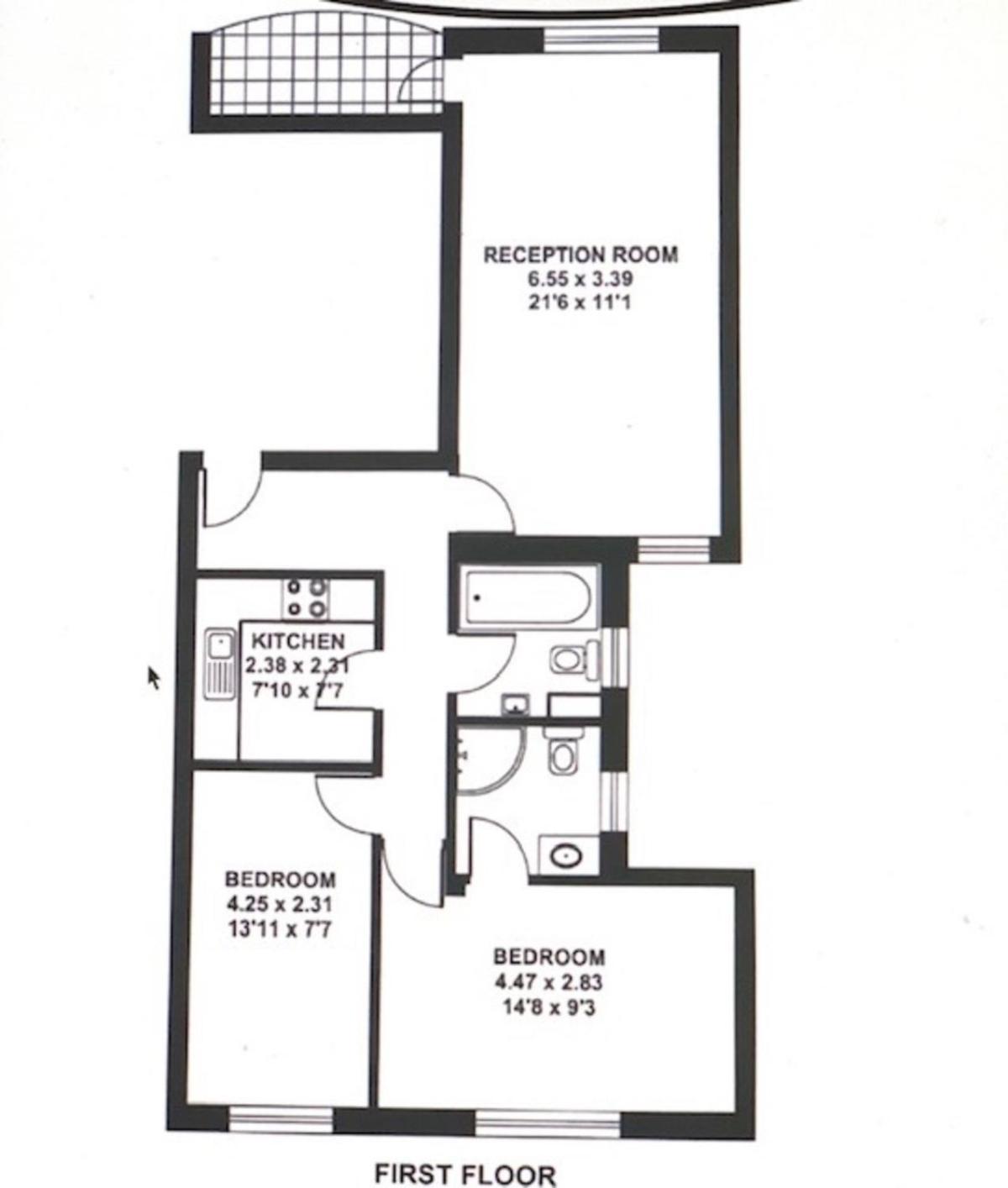Beautiful 2Bd Flat With Ac And Private Balcony Apartment *