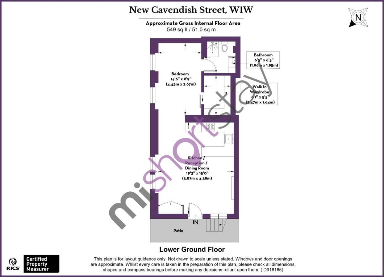 The Fitzrovia - Private One Bedroom With Own Entrance Appartement Londen